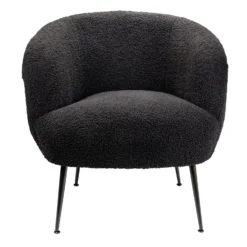 Tori Boucle Tub Chair - Black -Home Furnishing Series Store 13130400 2084919264914449