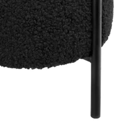 Tori Boucle Footstool - Black -Home Furnishing Series Store 13130401 1694919264536410