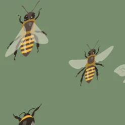 Curver Stockholm Bees Deco Storage Box - Green - 22L -Home Furnishing Series Store 13169626 1514898511842148