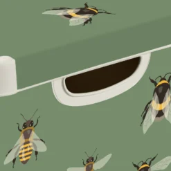 Curver Stockholm Bees Deco Storage Box - Green - 22L -Home Furnishing Series Store 13169626 5564898511804807