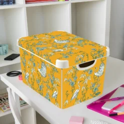 Curver Stockholm Stork Deco Storage Box - Yellow - 22L 9 Curver Stockholm Stork Deco Storage Box - Yellow - 22L -Home Furnishing Series Store 13169628 8344907597746206