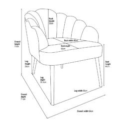 Sophia Scallop Occasional Chair - Burnt Orange -Home Furnishing Series Store 13222770 1135014368846132