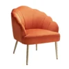 Sophia Scallop Occasional Chair - Burnt Orange -Home Furnishing Series Store 13222770 1794920057524325