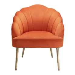 Sophia Scallop Occasional Chair - Burnt Orange -Home Furnishing Series Store 13222770 1854920057578262