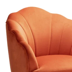 Sophia Scallop Occasional Chair - Burnt Orange -Home Furnishing Series Store 13222770 7244920057687963