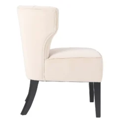Sadie Velvet Accent Chair - Ivory -Home Furnishing Series Store 13223762 1734927512058890