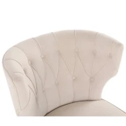 Sadie Velvet Accent Chair - Ivory -Home Furnishing Series Store 13223762 3894927512142902