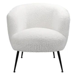 Tori Boucle Tub Chair - White -Home Furnishing Series Store 13224150 3994919264467773