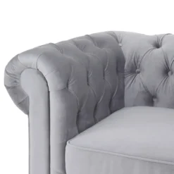 Chesterfield Velvet Armchair - Silver -Home Furnishing Series Store 13302342 1374961771221857