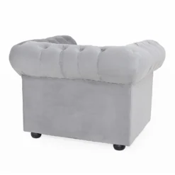 Chesterfield Velvet Armchair - Silver -Home Furnishing Series Store 13302342 2644961771184360