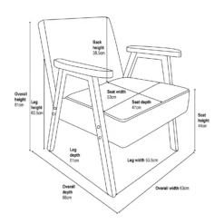Alex Mid Century Armchair - Ochre -Home Furnishing Series Store 13514419 1045061732415674