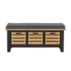 Ashstead Storage Bench - Oak & Charcoal -Home Furnishing Series Store 13642204 6064953455681931
