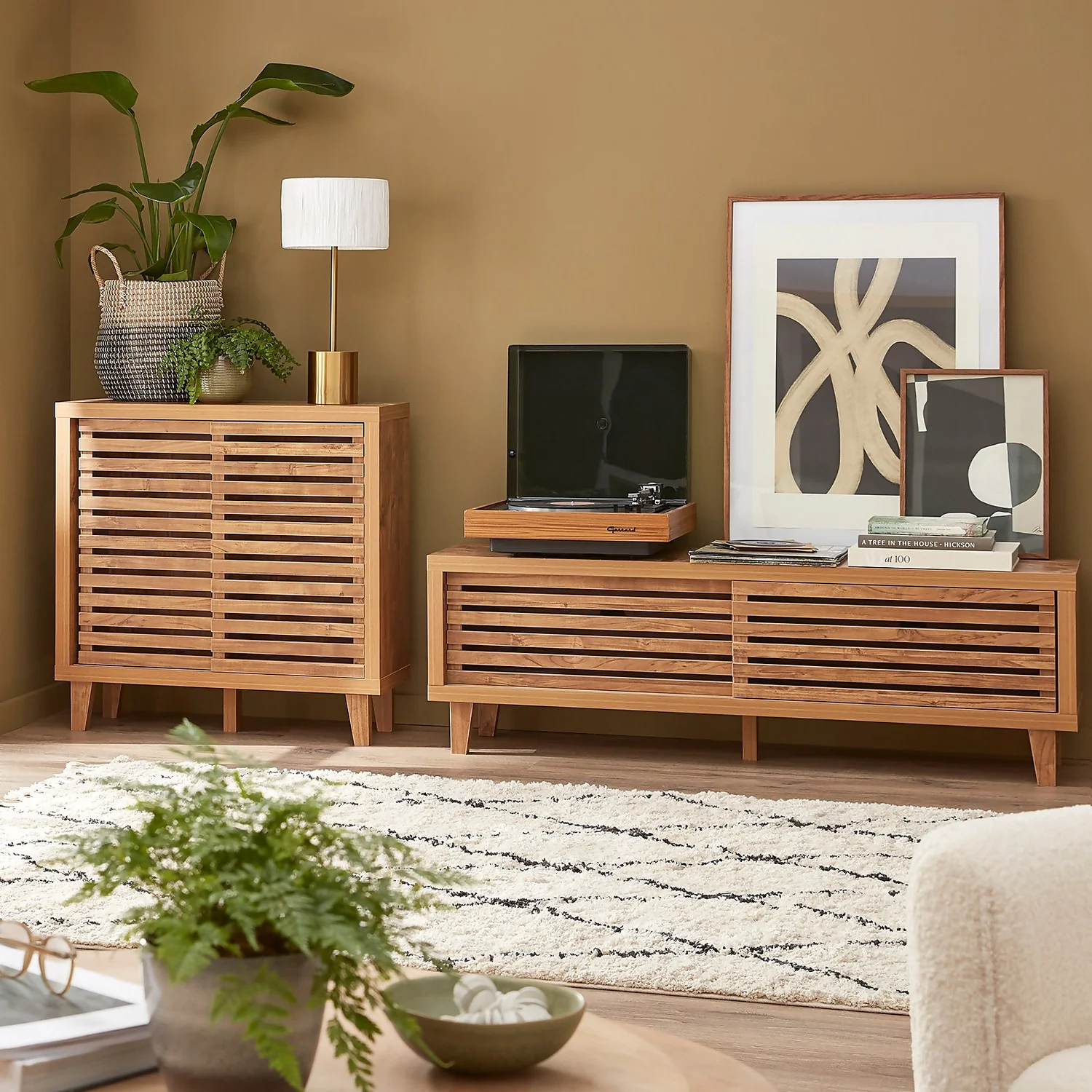 Erik Slatted Wide TV Unit 4 Erik Slatted Wide TV Unit - Image 2