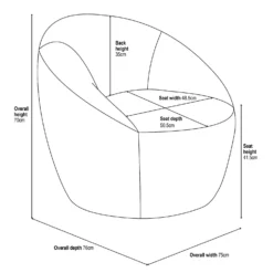 Bernie Boucle Chunky Tub Chair - Cream -Home Furnishing Series Store 13644159 4745014368948267