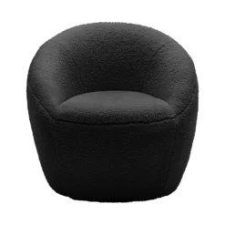 Bernie Boucle Chunky Tub Chair - Black -Home Furnishing Series Store 13644161 2214997056788753