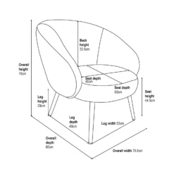 Bella Occasional Chair - Grey -Home Furnishing Series Store 13644167 1335018743014399