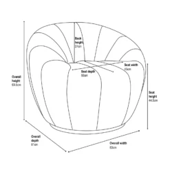 Brody Boucle Tub Armchair - Cream -Home Furnishing Series Store 13644169 6025018742963303