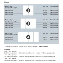 Linear Sliding Wardrobe Door 3 Panel Cream Glass / White Wooden Panel (W)610mm -Home Furnishing Series Store 13660788 7494993323394203