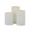 Pack Of 3 LED Pillar Ribbed Candles - White 2 Pack Of 3 LED Pillar Ribbed Candles - White -Home Furnishing Series Store 13794266 1785009419292163