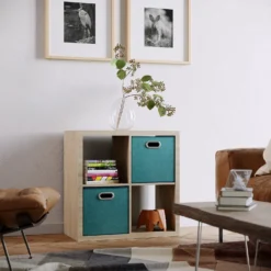 Clever Cube Fabric Insert - Set Of 2 - Jade Green -Home Furnishing Series Store 13911395 6034981912875342