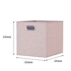 Clever Cube Fabric Insert - Set Of 2 - Blush Pink -Home Furnishing Series Store 13911398 1894981912737507