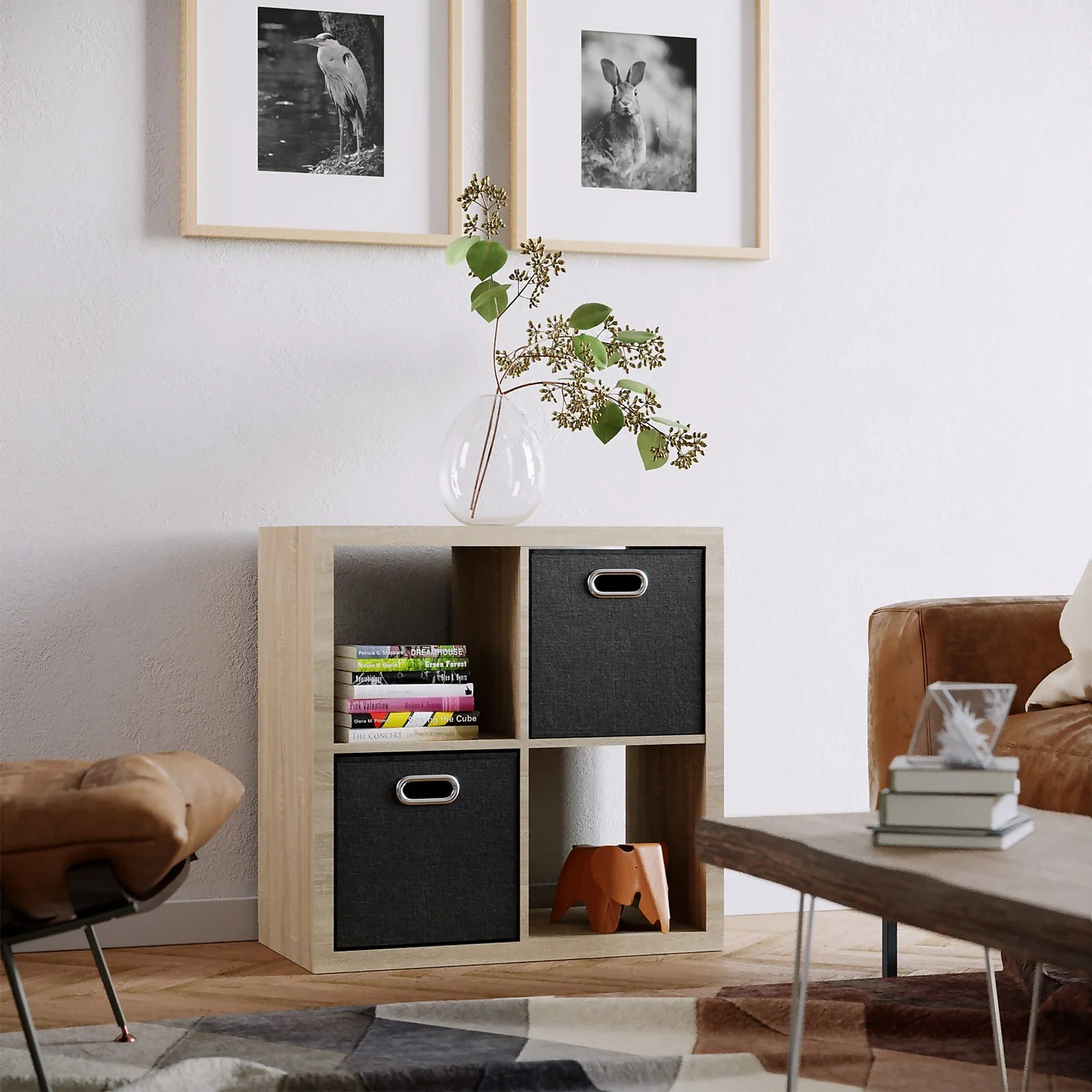 Clever Cube Fabric Insert - Set Of 2 - Woven Pepper 4 Clever Cube Fabric Insert - Set Of 2 - Woven Pepper - Image 2