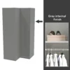 House Beautiful Honest Fitted Look Corner Wardrobe, Grey Carcass - Gloss Grey Slab Doors (W) 1073mm X (H) 2226mm 1 House Beautiful Honest Fitted Look Corner Wardrobe, Grey Carcass - Gloss Grey Slab Doors (W) 1073mm X (H) 2226mm -Home Furnishing Series Store 13999989 2025052687711207