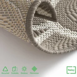 Relay Recycled Indoor/Outdoor Rug - Dark Natural - 120x170cm -Home Furnishing Series Store 14015916 1505006092073076