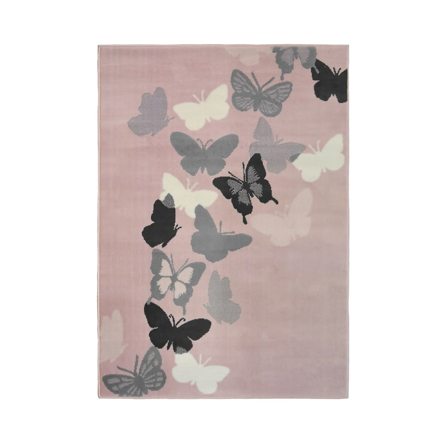 Butterfly Rug - Grey & Blush -160x230cm 3 Butterfly Rug - Grey & Blush -160x230cm
