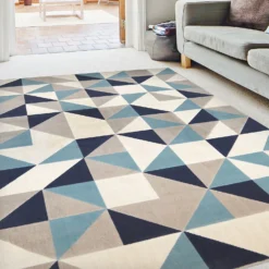 Creation Venus Geometric Rug - Teal - 160x230cm -Home Furnishing Series Store 14015967 1825006086880598