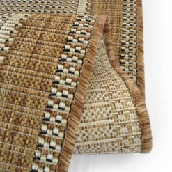 Denver Border Indoor/Outdoor Rug - Latte - 120x170cm -Home Furnishing Series Store 14016072 1295006091637695