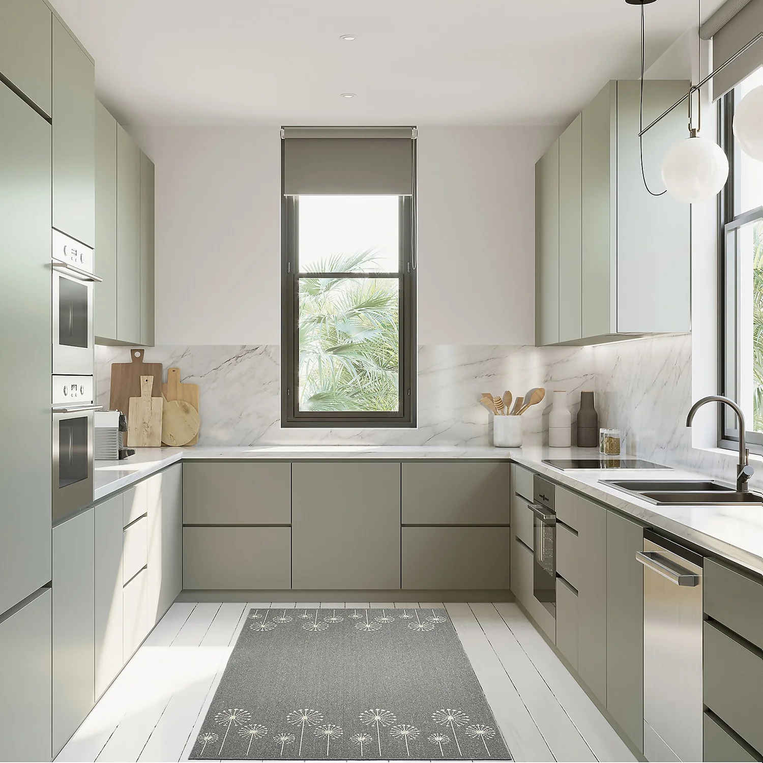 Geneva Washable Rug - Grey & Sugar - 80x140cm 4 Geneva Washable Rug - Grey & Sugar - 80x140cm - Image 2