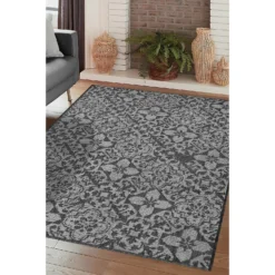 Indoor Outdoor Tile Rug - Grey - 100x150cm -Home Furnishing Series Store 14758875 1565053510742640