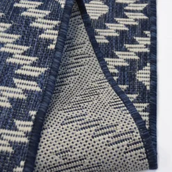 Indoor Outdoor Geo Runner - Navy - 67x200cm -Home Furnishing Series Store 14758890 4475053508973576
