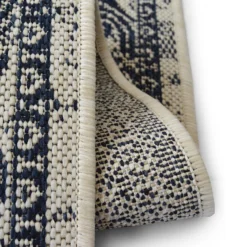 Indoor Outdoor Medallion Rug - Navy - 160x230cm -Home Furnishing Series Store 14758900 1735053510022175